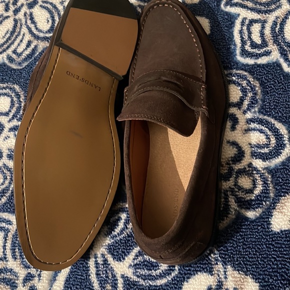 Men’s Lands End Suede Brown Penny Loafers! Size 9! Great condition! - Picture 7 of 9